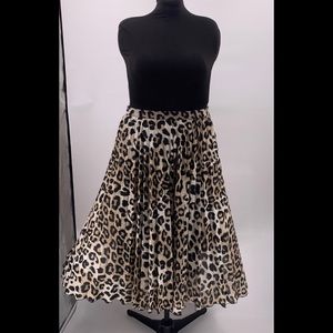 Banana Republic Leopard Print Pleated Midi 14